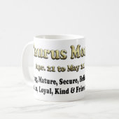 Taurus Zodiac Muttertagskaffee Tasse (Vorderseite Links)