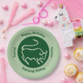 Taurus Zodiac Pappteller (Party)
