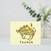 Taurus Zodiac Poscard Postkarte (Stehend Vorderseite)