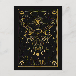 Taurus zodiac postkarte