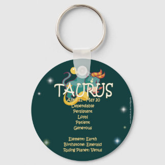 Taurus zodiac schlüsselanhänger