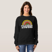 Taurus Zodiac Sign 70s Hippie Style Sweatshirt (Vorne ganz)