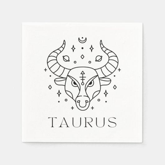Taurus Zodiac Sign Astrologisch Serviette (Vorderseite)