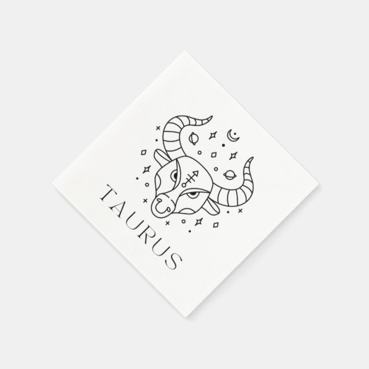 Taurus Zodiac Sign Astrologisch Serviette (Ecke)