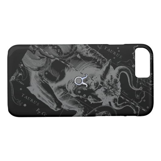 Taurus Zodiac Sign auf Hevelius Black Case-Mate iPhone Hülle (Rückseite (Horizontal))
