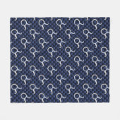Taurus Zodiac Sign auf Navy Blue Carbon Fibre Styl Fleecedecke (Vorderseite (Horizontal))