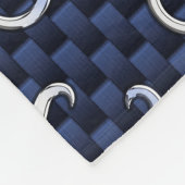 Taurus Zodiac Sign auf Navy Blue Carbon Fibre Styl Fleecedecke (Ecke)