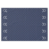 Taurus Zodiac Sign auf Navy Blue Carbon Fibre Styl Tischdecke (Vorderseite (Horizontal))