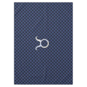Taurus Zodiac Sign auf Navy Blue Carbon Fibre Styl Tischdecke (Vorderseite)