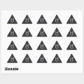 Taurus Zodiac Sign auf Racy Kohlefaser Dreieckiger Aufkleber (Blatt)