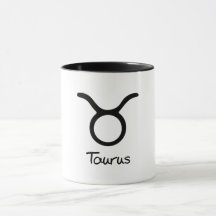 Taurus Zodiac Sign auf weißem Hintergrund
