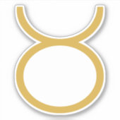 Taurus Zodiac Sign Aufkleber (Vorderseite)