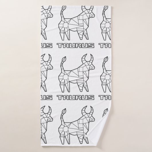Taurus Zodiac Sign Badetuch Badehandtuch (Badehandtuch)