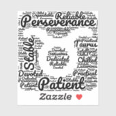 Taurus Zodiac Sign Black Aufkleber (Blatt)