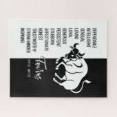 Taurus Zodiac Sign, Black & White Jigsaw Puzzle (Horizontal)
