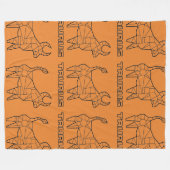 Taurus Zodiac Sign Blanket (Transparent) Fleecedecke (Vorderseite (Horizontal))