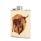 Taurus Zodiac Sign Flachmann (Links)