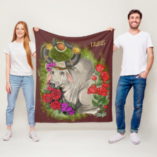 Taurus Zodiac Sign Fleecedecke