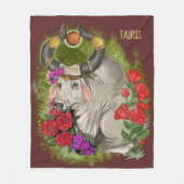 Taurus Zodiac Sign Fleecedecke (Vorderseite)