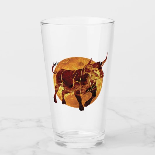 Taurus Zodiac Sign Glas (Vorderseite)