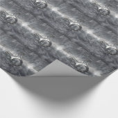 Taurus Zodiac Sign Grunge gestörter Silberstil Geschenkpapier (Ecke)