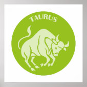 Taurus, Zodiac Sign, Horoscope, Astrology Poster (Vorne)