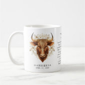 Taurus Zodiac Sign Horoscope Personalized Gift Kaffeetasse (Links)
