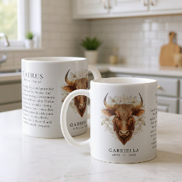 Taurus Zodiac Sign Horoscope Personalized Gift Kaffeetasse