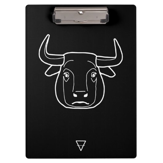 Taurus Zodiac Sign -  Klemmbrett (Vorderseite)