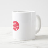 Taurus Zodiac Sign Modernes, Minimalistisches Schl Jumbo-Tasse (Vorderseite Rechts)