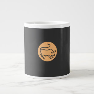 Taurus Zodiac Sign Modernes, Minimalistisches Schl Jumbo-Tasse