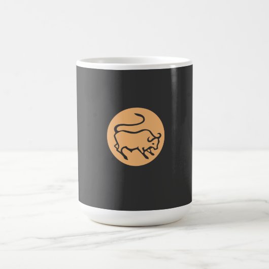 Taurus Zodiac Sign Modernes, Minimalistisches Schl Kaffeetasse (Mittel)