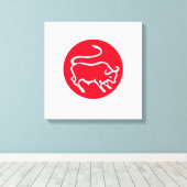 Taurus Zodiac Sign Modernes, Minimalistisches Schl Leinwanddruck (Insitu (Holzboden))
