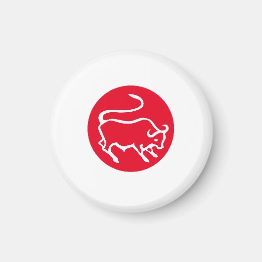 Taurus Zodiac Sign Modernes, Minimalistisches Schl Magnet (Vorne)