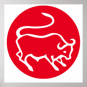 Taurus Zodiac Sign Modernes, Minimalistisches Schl Poster