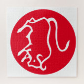 Taurus Zodiac Sign Modernes, Minimalistisches Schl Puzzle (Horizontal)