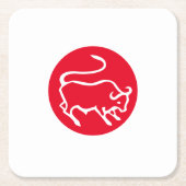 Taurus Zodiac Sign Modernes, Minimalistisches Schl Rechteckiger Pappuntersetzer (Vorderseite)