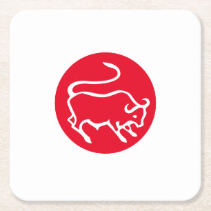 Taurus Zodiac Sign Modernes, Minimalistisches Schl Rechteckiger Pappuntersetzer