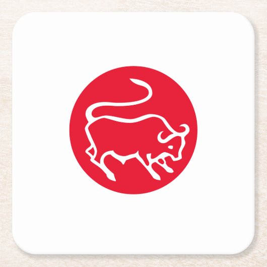 Taurus Zodiac Sign Modernes, Minimalistisches Schl Rechteckiger Pappuntersetzer (Vorderseite)