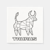 Taurus Zodiac Sign Napkin Serviette (Vorderseite)