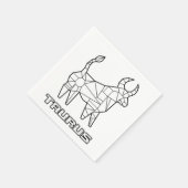 Taurus Zodiac Sign Napkin Serviette (Ecke)