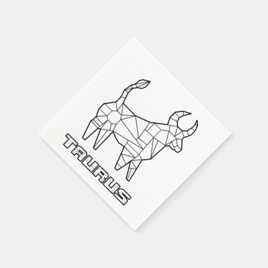 Taurus Zodiac Sign Napkin Serviette (Ecke)