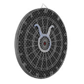 Taurus Zodiac Sign on Black Carbon Fiber Print Dartscheibe (Vorderseite Links)