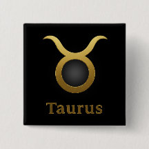 Taurus Zodiac Sign / Pin Cuadrado Tauro