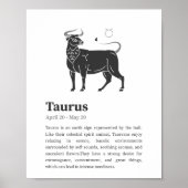 Taurus Zodiac Sign Poster (Vorne)