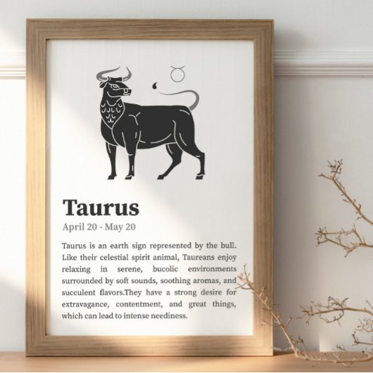 Taurus Zodiac Sign Poster