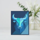 Taurus Zodiac Sign Postkarte (Stehend Vorderseite)