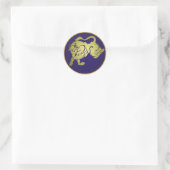 Taurus Zodiac Sign Runder Aufkleber (Tasche)