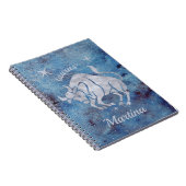 Taurus Zodiac Sign Spiral Notebook Notizblock (Rechte Seite)