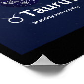 Taurus Zodiac Sign Sticker  Poster (Ecke)